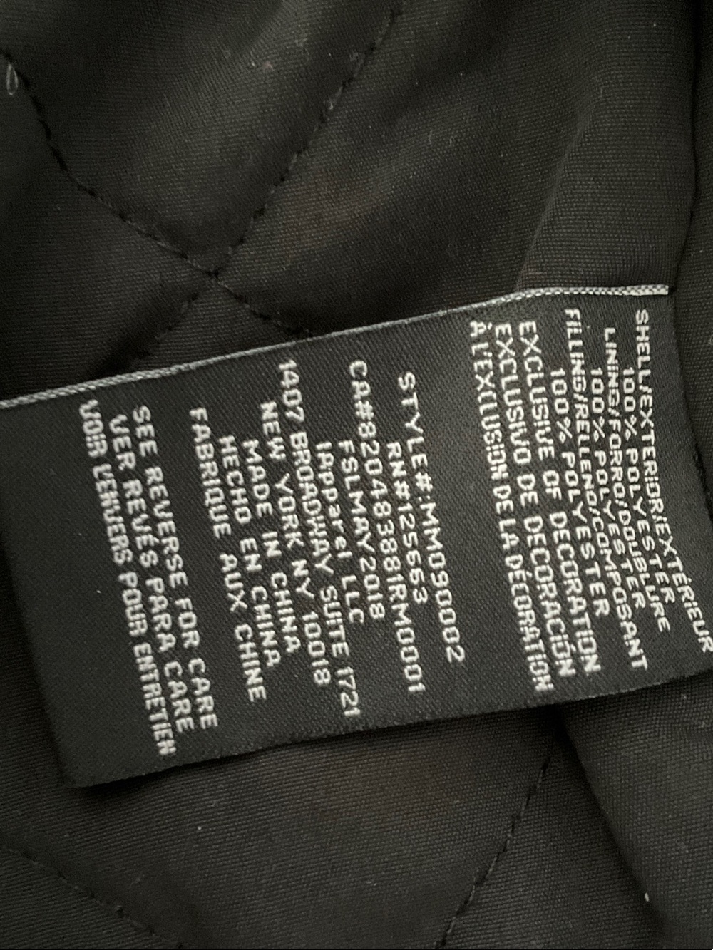 Members Only Black Bomber Jacket with Zip Front - Picture 8 of 8